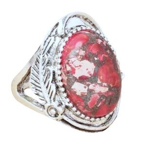 New Sterling Silver Handmade Natural Howlite Polished Stone Rope Unisex Rings